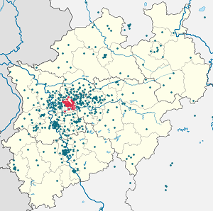 Karte von Essen mit Markierungen für die einzelnen Unterstützenden