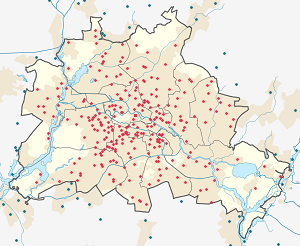 Karte von Berlin mit Markierungen für die einzelnen Unterstützenden