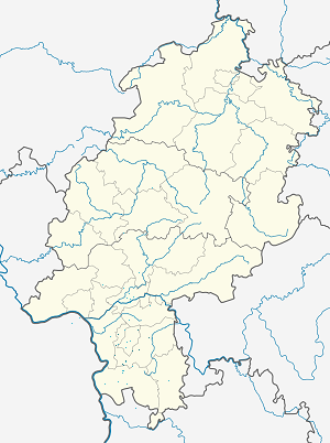 Harta lui Districtul Darmstadt-Dieburg cu marcatori pentru fiecare suporter