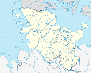 Biresyel destekçiler için işaretli Schleswig-Holstein haritası