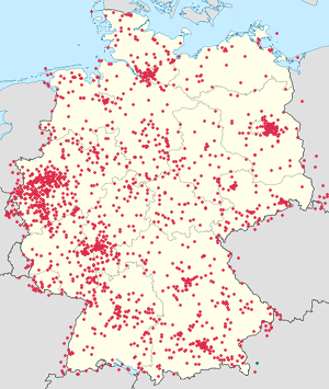 Karte von Deutschland mit Markierungen für die einzelnen Unterstützenden