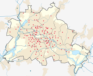 Karte von Berlin mit Markierungen für die einzelnen Unterstützenden