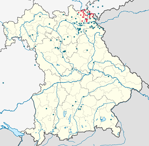 Map of Hof with markings for the individual supporters