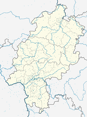 Kart over Hessen med markører for hver supporter