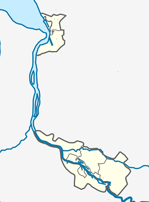 Kort over Bremerhaven med tags til hver supporter 