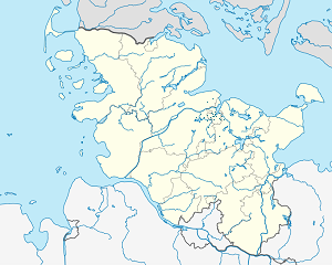 Karta över Schleswig-Holstein med taggar för varje stödjare