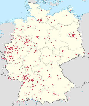 Map of Germany with markings for the individual supporters