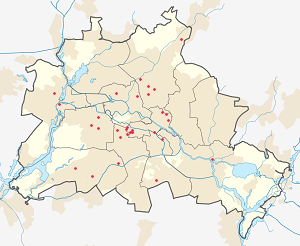 Biresyel destekçiler için işaretli Berlin haritası