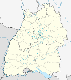 Карта на Щутгарт с маркери за всеки поддръжник