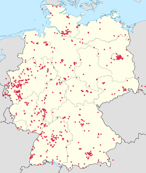 Karte von Deutschland mit Markierungen für die einzelnen Unterstützenden