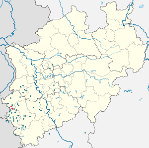Karte von Übach-Palenberg mit Markierungen für die einzelnen Unterstützenden