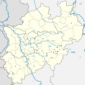 Karte von Schmallenberg mit Markierungen für die einzelnen Unterstützenden