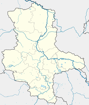 Mapa Saksonia-Anhalt ze znacznikami dla każdego kibica