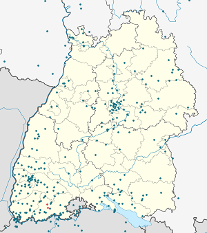 Karte von Dachsberg mit Markierungen für die einzelnen Unterstützenden