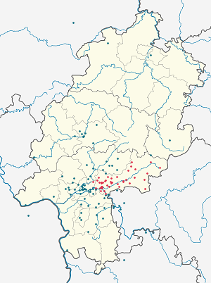 各サポーターのマーカーが付いた Main-Kinzig-Kreis の地図