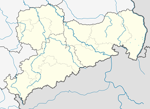 Kort over Görlitz med tags til hver supporter 