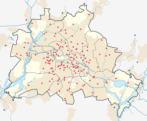 Map of Berlin with markings for the individual supporters