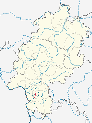 Karte von Darmstadt mit Markierungen für die einzelnen Unterstützenden