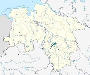Mapa mesta Gehrden so značkami pre jednotlivých podporovateľov