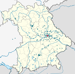 Karte von Regensburg mit Markierungen für die einzelnen Unterstützenden