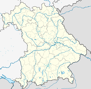 Harta lui Districtul Regensburg cu marcatori pentru fiecare suporter