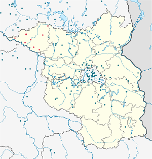Map of Prignitz District with markings for the individual supporters