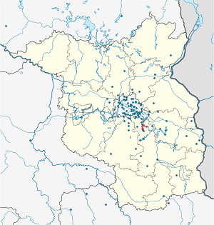 Map of Königs Wusterhausen with markings for the individual supporters