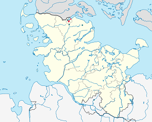Karta mjesta Flensburg s oznakama za svakog pristalicu