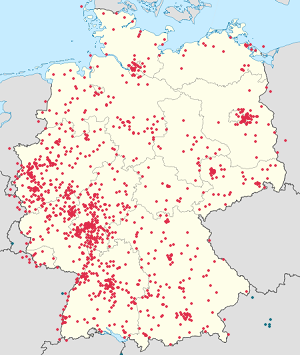 Karte von Deutschland mit Markierungen für die einzelnen Unterstützenden