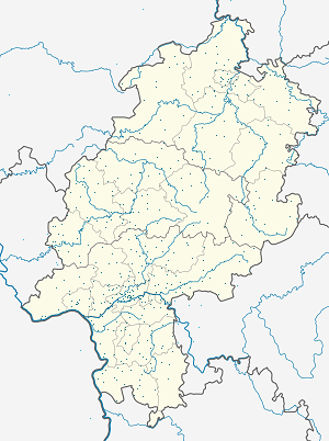 Karte von Hessen mit Markierungen für die einzelnen Unterstützenden