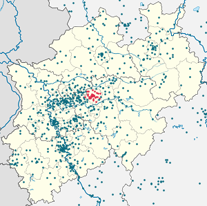 Karte von Dortmund mit Markierungen für die einzelnen Unterstützenden