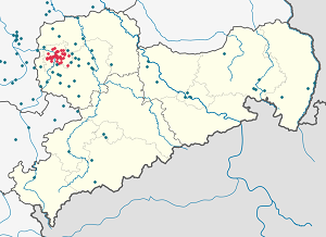 A(z) Lipcse térképe címkékkel minden támogató számára