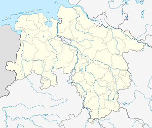 Mapa mesta Landkreis Leer so značkami pre jednotlivých podporovateľov