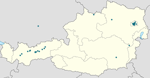 Mapa města Innsbruck se značkami pro každého podporovatele 