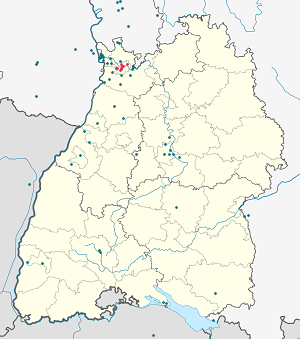 Kart over Heidelberg med markører for hver supporter