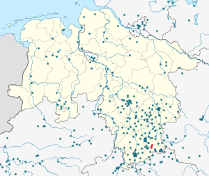 Әрбір қолдаушы үшін маркерлері бар Herzberg am Harz картасы