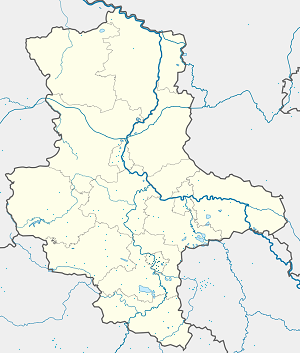 Kart over Halle (Saale) med markører for hver supporter