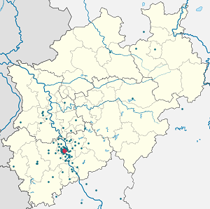 Χάρτης του Innenstadt με ετικέτες για κάθε υποστηρικτή 