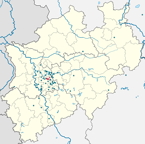 A(z) Velbert-Mitte térképe címkékkel minden támogató számára
