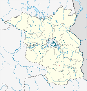Karte von Luckau mit Markierungen für die einzelnen Unterstützenden