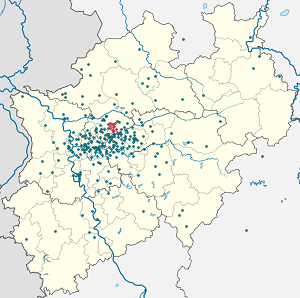 A(z) Recklinghausen térképe címkékkel minden támogató számára