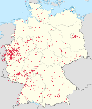 Karte von Deutschland mit Markierungen für die einzelnen Unterstützenden