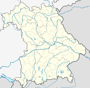 Zemljevid Burghausen, Bavarska z oznakami za vsakega navijača