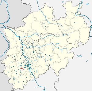 Mapa města Kerpen se značkami pro každého podporovatele 