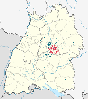 Map of Esslingen with markings for the individual supporters