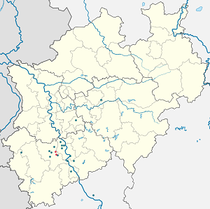 Karte von Frechen mit Markierungen für die einzelnen Unterstützenden