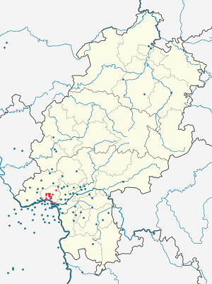 Karte von Wiesbaden mit Markierungen für die einzelnen Unterstützenden