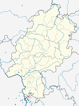 Karte von Viernheim mit Markierungen für die einzelnen Unterstützenden