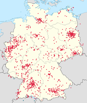 Karte von Deutschland mit Markierungen für die einzelnen Unterstützenden