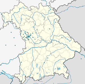 Karte von Ansbach mit Markierungen für die einzelnen Unterstützenden